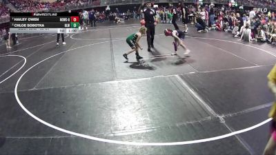 60-64 lbs Quarterfinal - Hailey Owen, Nebraska City Wrestling Club - Girls vs Chloe Sobotka, O`Neill Leprechaun Wrestling