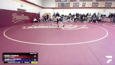 180 lbs Semifinal - Kinsey Konrad, Cerritos College vs Isabella Pacheco, Cerritos College
