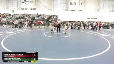 74 lbs Quarterfinal - Nickolas Patterson, Club Not Listed vs Owen Anderson, Grindhouse Wrestling Club