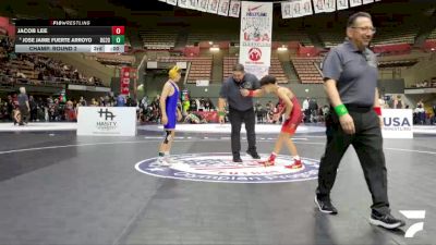 Schoolboys - 100 lbs Champ. Round 2 - Ty Kelly vs Jayson Sanchez, Delta Wrestling Club