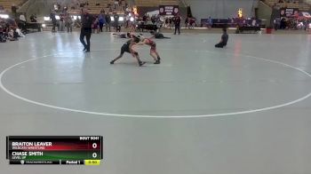 70 lbs Cons. Round 5 - Braiton Leaver, Wildcats Wrestling vs Chase Smith, Level Up