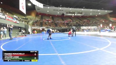 157 lbs Cons. Round 4 - Spencer Lange, La Costa Canyon High School Wrestling vs Frankie Monachello, Unattached