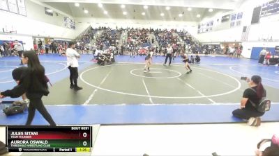 145 lbs Quarterfinal - Aurora Oswald, Threshold Wrestling Club vs Jules Sitani, Team Thunder