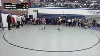 85 lbs Champ. Round 1 - Gavin Martinez, Bear Lake Wrestling Club vs Drew Dschaak, Declo Stingers