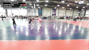 120 lbs Rr Rnd 1 - Lauren McAteer, MetroWest United vs Peyton Cock, Team Nebraska