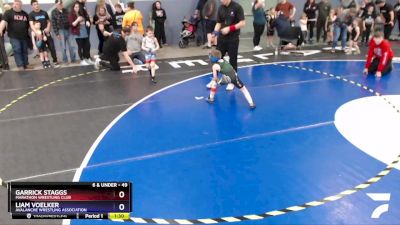 49 lbs Rr1 - Garrick Staggs, Marathon Wrestling Club vs Liam Voelker, Avalanche Wrestling Association