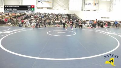 55 lbs Cons. Round 3 - Adelynn Bergen, Glen Grapplers Wrestling Club vs Lynleigh King, Alexander Tri-Town Wrestling