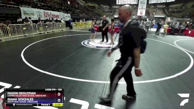 106 lbs Cons. Round 2 - Mason Deguzman, Castro Valley High School Wrestling vs Isaiah Gonzales, South High School Wrestling