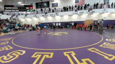 115 lbs Quarterfinal - Mattea Garcia, Worland Middle School vs Treleah Two Two, Lovell Middle School