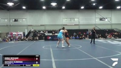 200 lbs Placement Matches (8 Team) - Anna Bozanic, California Red vs Natasha Kuberski, Colorado