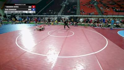 157 lbs 3rd Place Match - Bohden Sowa, Oregon vs Ean Johnson, Montana