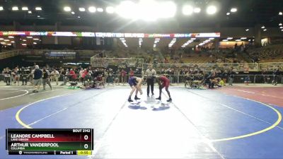 2A 150 lbs Cons. Round 1 - LeAndre Campbell, Lake Gibson vs Arthur Vanderpool, Columbia