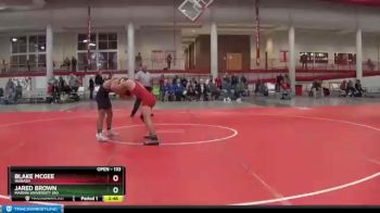 133 lbs 3rd Place Match - Jared Brown, Marian University (IN) vs Blake McGee, Wabash