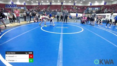 80 lbs Consolation - Haygen Howell, Norman Grappling Club vs Kale Elledge, F-5 Grappling