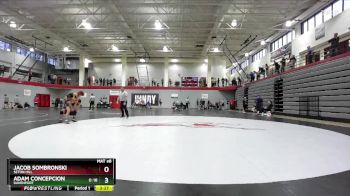 125 lbs Cons. Round 2 - Jacob Sombronski, Seton Hill vs Adam Concepcion, Davenport