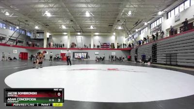 125 lbs Cons. Round 2 - Jacob Sombronski, Seton Hill vs Adam Concepcion, Davenport