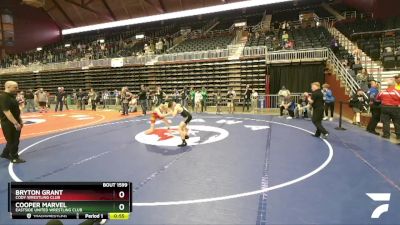 108 lbs 1st Place Match - Bryton Grant, Cody Wrestling Club vs Cooper Marvel, Eastside United Wrestling Club