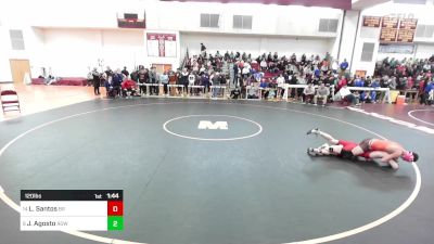 120 lbs Consi Of 4 - Lucas Santos, Bridgewater-Raynham vs Jordin Agosto, Agawam