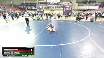 120 lbs Cons. Round 4 - Brendon Oehme, Legends Of Gold vs Cooper Schlaegel, Beast Mode Wrestling