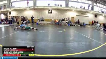 92 lbs Cons. Round 5 - Chase Allison, Highland Wrestling Club vs Dane Van Veldhuizen, Zionsville Wrestling Club