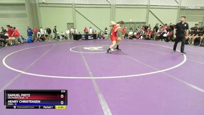 215 lbs Round 3 (8 Team) - Samuel Pritz, Oklahoma Blue vs Henry Christensen, Iowa