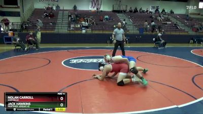 215 lbs Round 2 - Nolan Carroll, Hartselle vs Jack Hawkins, Mortimer Jordan HS