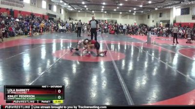 70 lbs Semifinal - Kinley Pederson, Summit Wrestling Academy vs Lola Barrett, St. James Cyclones