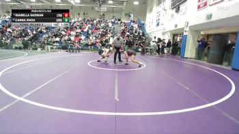 Girls 155 lbs Cons. Round 2 - Carna Zhou, Lowell&nbsp;Girls vs Isabella Guzman, Lynbrook&nbsp;Girls