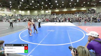 100 lbs Consi Of 8 #2 - James Marshall, Pacific Edge Wrestling vs John Calonico, Willows Wrestling