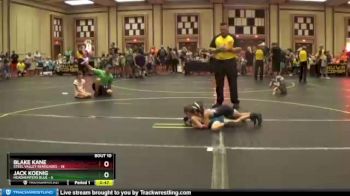 50 lbs Round 4 (6 Team) - Blake Kane, Steel Valley Renegades vs Jack Koenig, Headhunters Blue