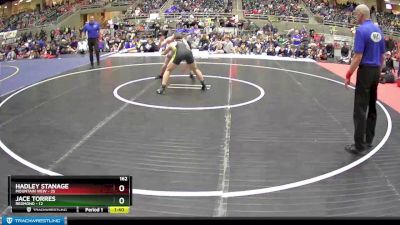 162 lbs Semis & 1st Wrestleback (8 Team) - Hadley Stanage, Mountain View vs Jace Torres, Redmond