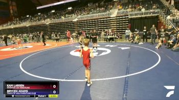 53 lbs Cons. Semi - Kam Larsen, Riverton USA Wrestling vs Brycen Adams, Touch Of Gold Wrestling Club