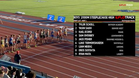 High School Boys' 2k Steeplechase, Heat 1