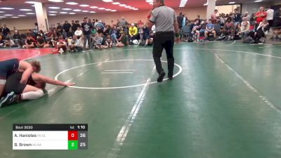 220 lbs Rr Rnd 3 - Aris Haniotes, Gladiators HS vs Brady Brown, All American HS