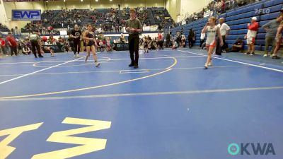 70 lbs Final - Brielle Boles, Mustang Bronco Wrestling Club vs Brinley Leyba, Team Tulsa Wrestling Club