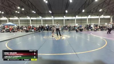 49B Cons. Round 2 - Lincoln Clements, Hawk Wrestling Club vs Emily DeLeon, Fighting Squirrels Wrestling C