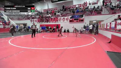HS 155 lbs Cons. Round 5 - Zoee Clark, NOBLE vs Jaylee Simmons, HARRAH