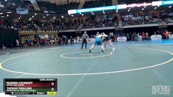 160 lbs Cons. Round 3 - Thomas Swalling, Redington Sr. Jr/Sr High School vs Madden Cockroft, Bethel High School