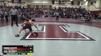 JV-13 lbs Cons. Semi - Robbie Hatcher, Clear Creek-Amana vs Kael Helmrichs, Prairie, Cedar Rapids