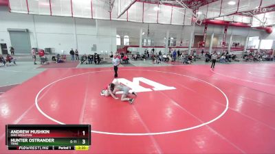 174 lbs Cons. Round 4 - Andrew Mushkin, Ohio Wesleyan vs Hunter Ostrander, Trine