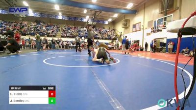 130 lbs Rr Rnd 1 - Harley Fields, Caney Valley Wrestling vs Jessie Bentley, Brushy Wrestling Club