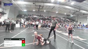 45 lbs Round Of 16 - Baker Dunn, Barnsdall Youth Wrestling vs Nate Ussrey, Jr, Catoosa Youth Wrestling