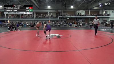 125 lbs Cons. Round 3 - Gannon Kuhn, Cornell College vs Jonathan Valdez, Simpson