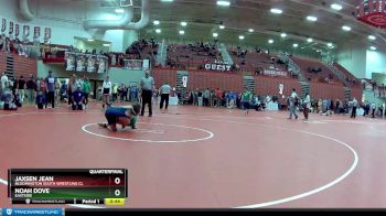 100 lbs Quarterfinal - Noah Dove, Eastside vs Jaxsen Jean, Bloomington South Wrestling Cl