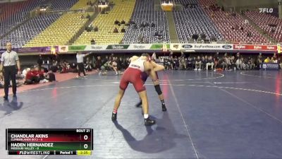 133 lbs 2nd Wrestleback (16 Team) - Haden Hernandez, Missouri Valley vs Chandlar Akins, Cumberlands (Ky.)