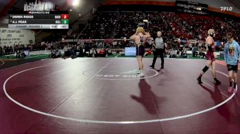 3A 190 lbs Champ. Round 1 - A.J. Peak, Kellogg vs Derek Riggs, Nampa Christian