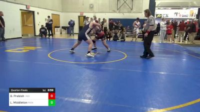 215 lbs Quarterfinal - Griffin Prebish, Indiana vs Logan Middleton, Parkersburg South-WV