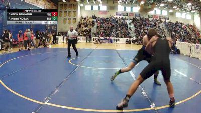 157 lbs Quarterfinal - Kevin Benjamin, Vero Beach Senior vs James Kosza, Wellington Community Hs