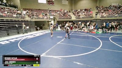 58 lbs 2nd Place Match - Ryker Wylie, Sanderson Wrestling Academy vs Jag OBrien, Wasatch WC