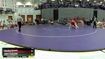 175 lbs Placement Matches (8 Team) - Calvin Stewart, Crown Point vs Drew Schapker, Evansville Mater Dei